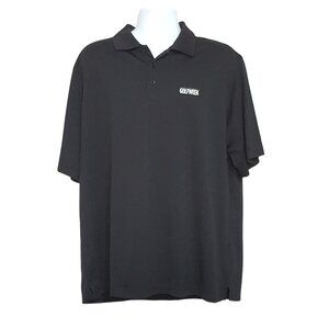 Antigua Mens Polo Shirt XL Black Embroidered Golf Week‎